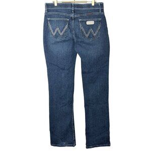 Wrangler Q Baby Jeans Womens Size 9/10 X 36 Blue‎ Denim Western Rodeo
